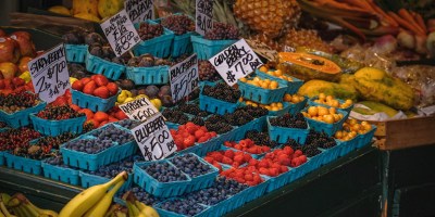 Berries at a farmers market